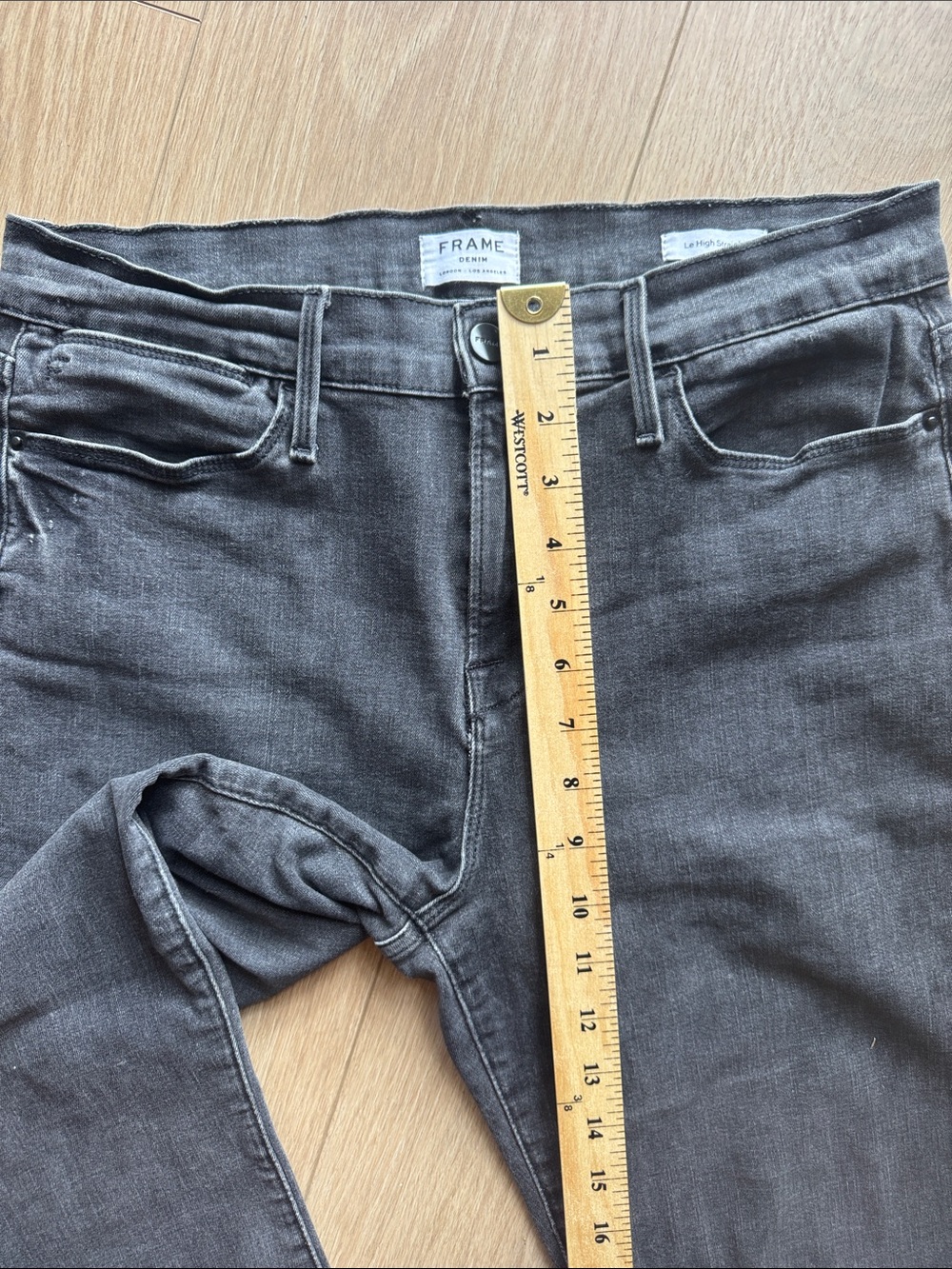 FRAME Denim Le High Straight Tierra Gray Size 29 - Picture 15 of 16